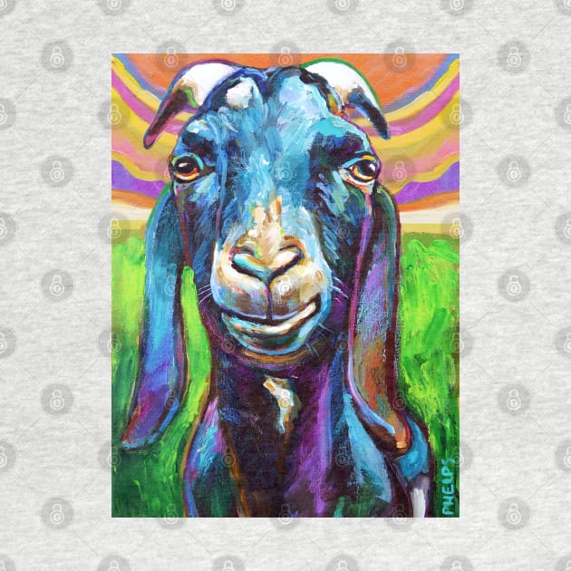 Lucian the Black FARM GOAT by Robert Phelps by RobertPhelpsArt